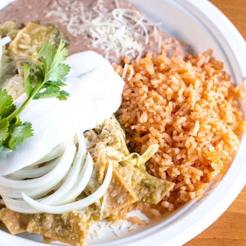 Rice and beans plate